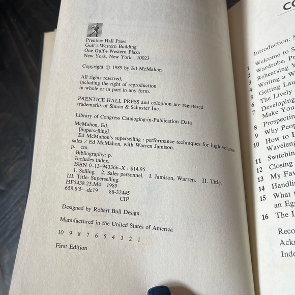 Ed McMahon’s Superselling First edition Published 1989 - Picture 3 of 3